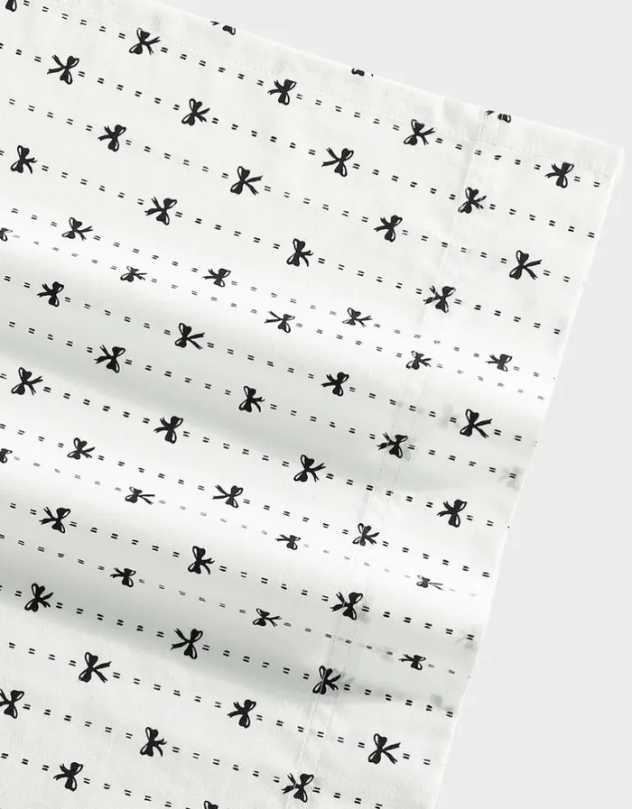 Betsey Johnson Women BETSEYS RIBBON PINSTRIPE WHITE FULL SHEET SET MULTI Betsey Johnson Women BETSEYS RIBBON PINSTRIPE WHITE FULL SHEET SET MULTI