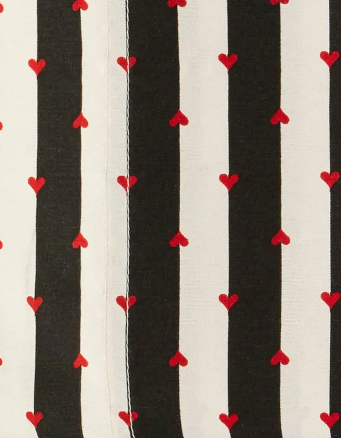 Betsey Johnson Women BETSEYS WONDERLAND STRIPE BLACK QUEEN SHEET SET MULTI