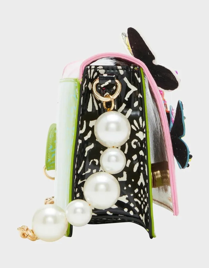 Betsey Johnson Women BUTTERFLY CROSSBODY PINK MULTI Betsey Johnson Women BUTTERFLY CROSSBODY PINK MULTI