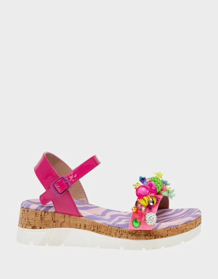 Betsey Johnson Women KIDS039 FRANK PINK MULTI Pink Multi