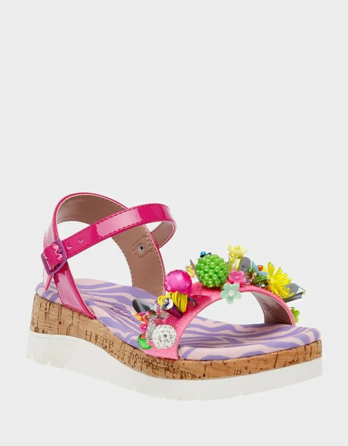 Betsey Johnson Women KIDS039 FRANK PINK MULTI Pink Multi