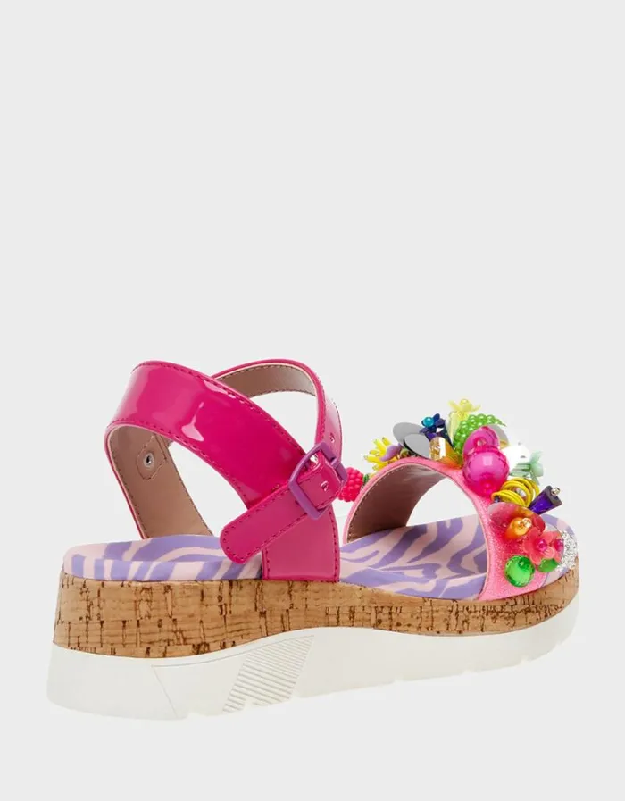Betsey Johnson Women KIDS039 FRANK PINK MULTI Pink Multi