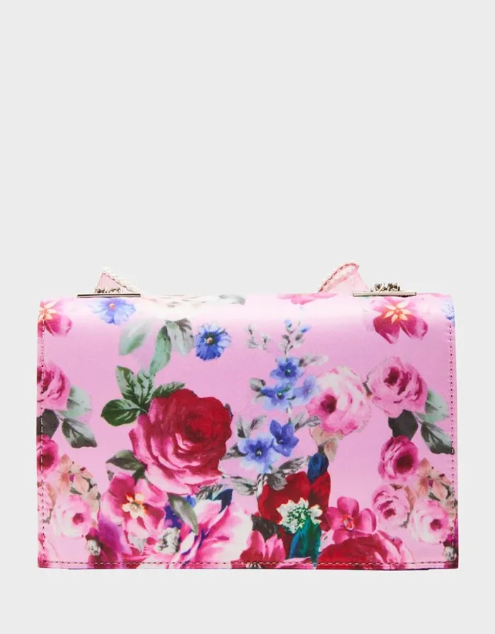 Betsey Johnson Women PEARL TRIMMED BOW BAG PINK Pink