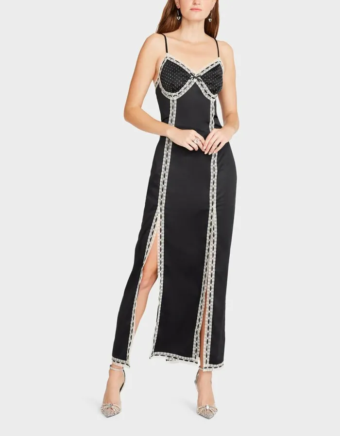Betsey Johnson Women VIOLA SLIP DRESS BLACK Black