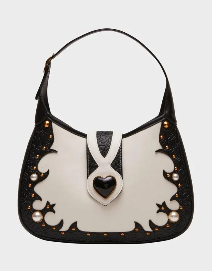 Betsey Johnson Women WESTERN SHOULDER BAG WHITE White