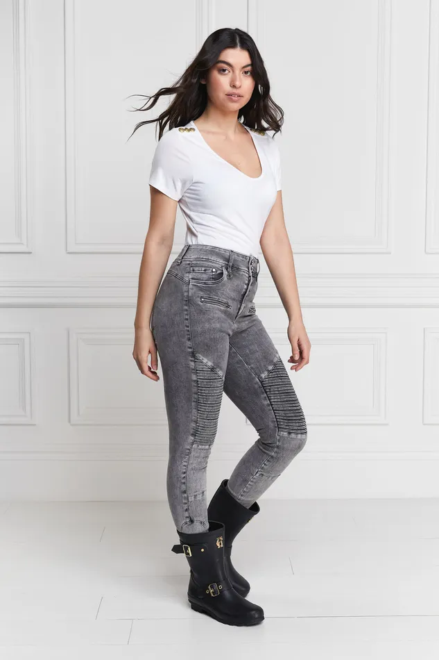 Biker Jean Ash Grey Women Holland Cooper Jeans Biker Jean Ash Grey Women Holland Cooper Jeans