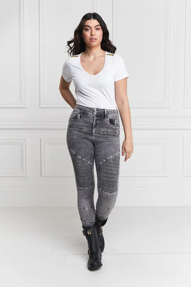 Biker Jean Ash Grey Women Holland Cooper Jeans Biker Jean Ash Grey Women Holland Cooper Jeans
