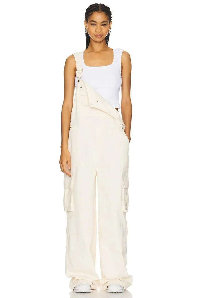 Birdie Overalls Jumpsuit Ivory Women Lovers Friends Jumpsuits