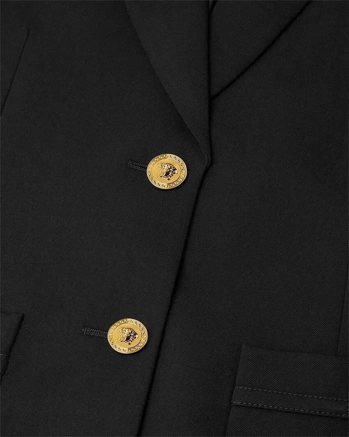 Blazer and Jackets Women Versace SingleBreasted Oversized Blazer Black