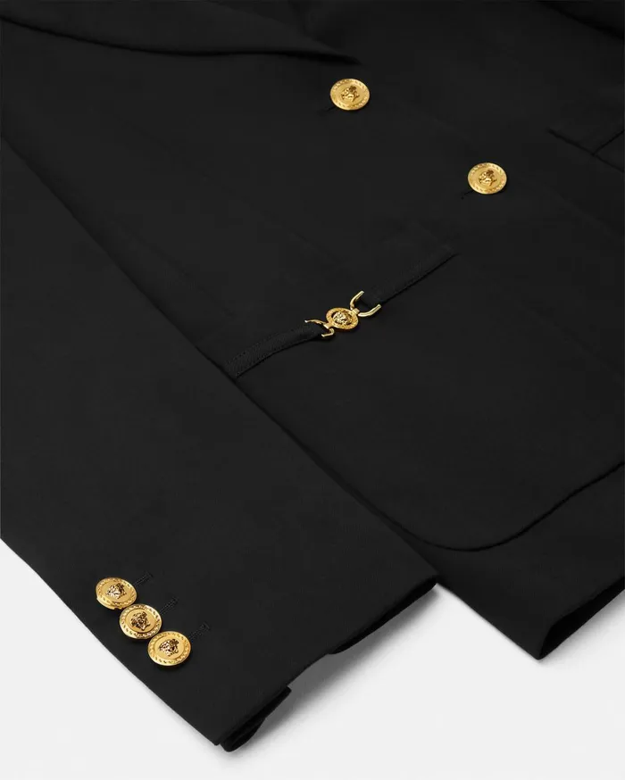 Blazer and Jackets Women Versace SingleBreasted Oversized Blazer Black