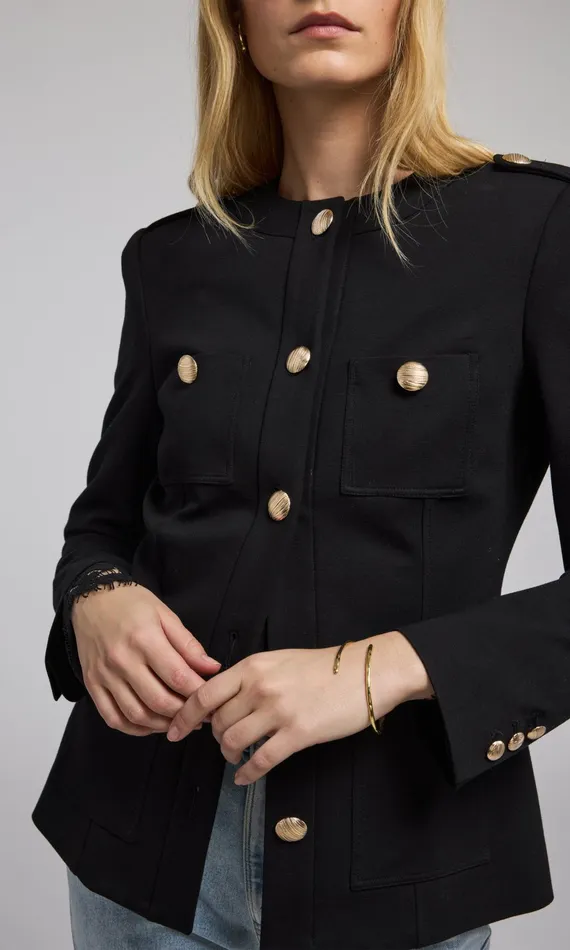 Blazers and Jackets Women Generation Love Clothing Alec Ponte Blazer Black