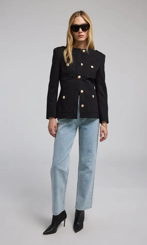Blazers and Jackets Women Generation Love Clothing Alec Ponte Blazer Black