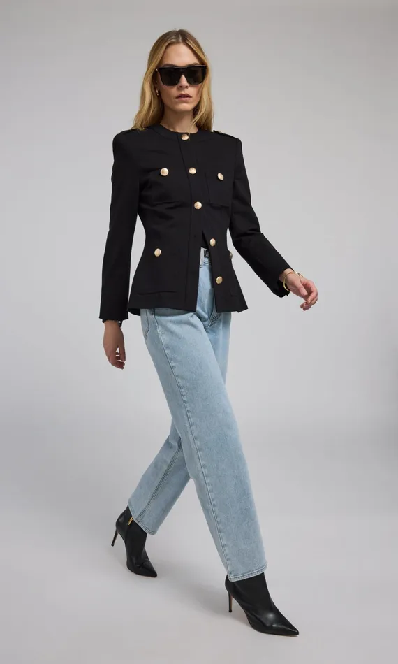 Blazers and Jackets Women Generation Love Clothing Alec Ponte Blazer Black