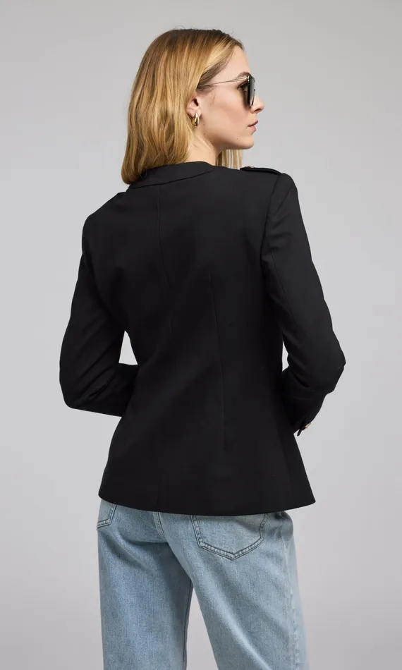 Blazers and Jackets Women Generation Love Clothing Alec Ponte Blazer Black