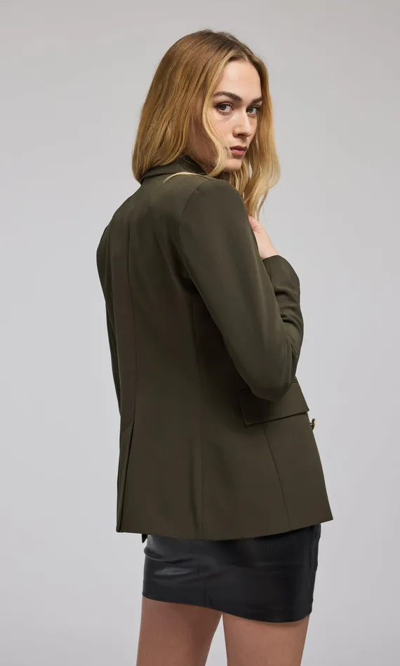 Blazers and Jackets Women Generation Love Clothing Arielle Crepe Blazer Pine
