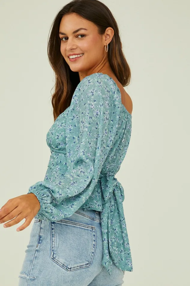 Blouses Altar8217d State Women Karina Floral Tie Back Top