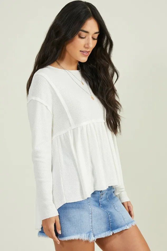 Blouses Altar8217d State Women Mira Thermal Babydoll Top