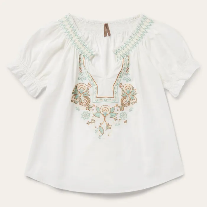 Blouses Women Stetson Cotton Voile Peasant Blouse White