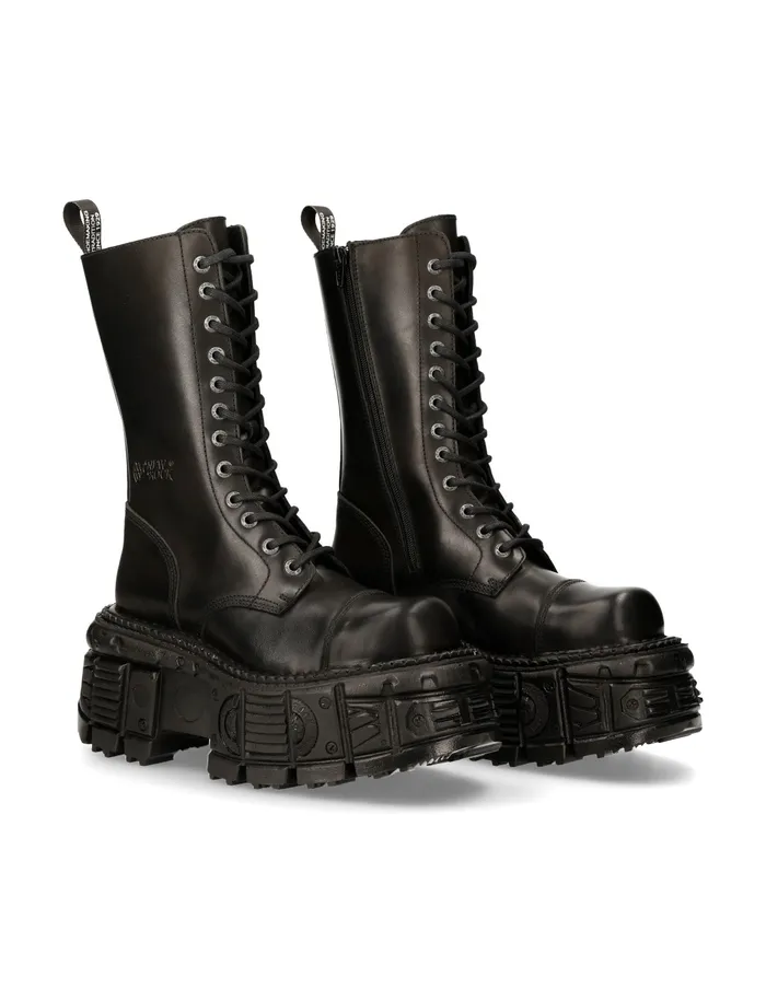 Boot Black Imperfect With Laces MMili211S15 Boots New Rock WomenMen