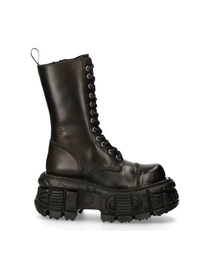 Boot Black Imperfect With Laces MMili211S15 Boots New Rock WomenMen