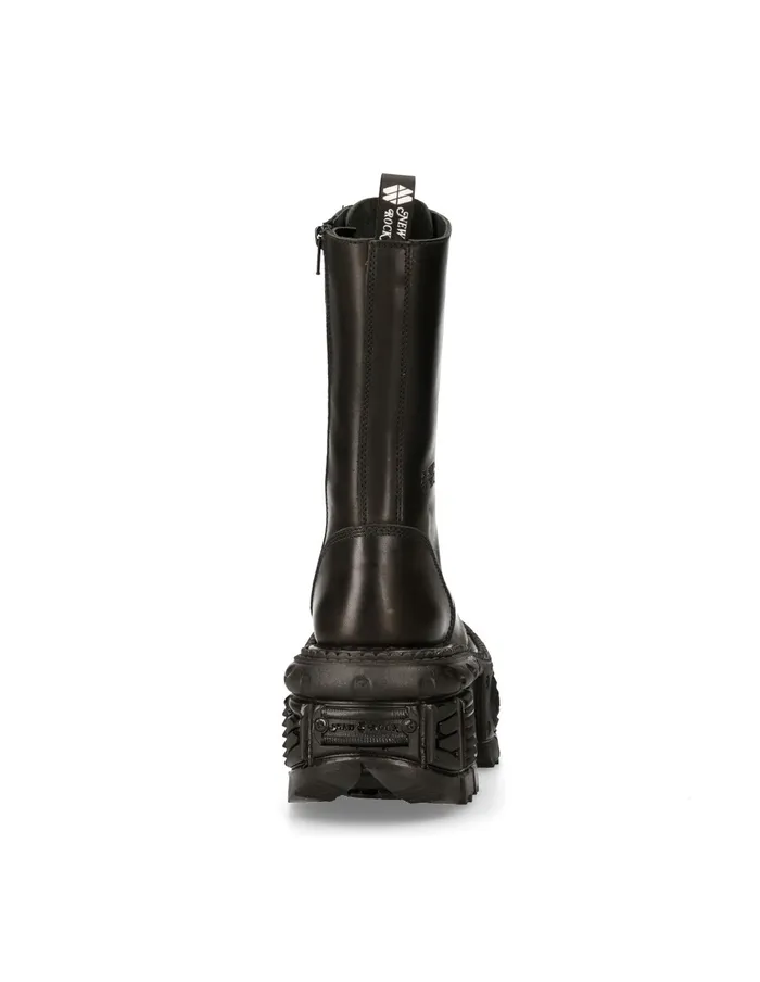Boot Black Imperfect With Laces MMili211S15 Boots New Rock WomenMen