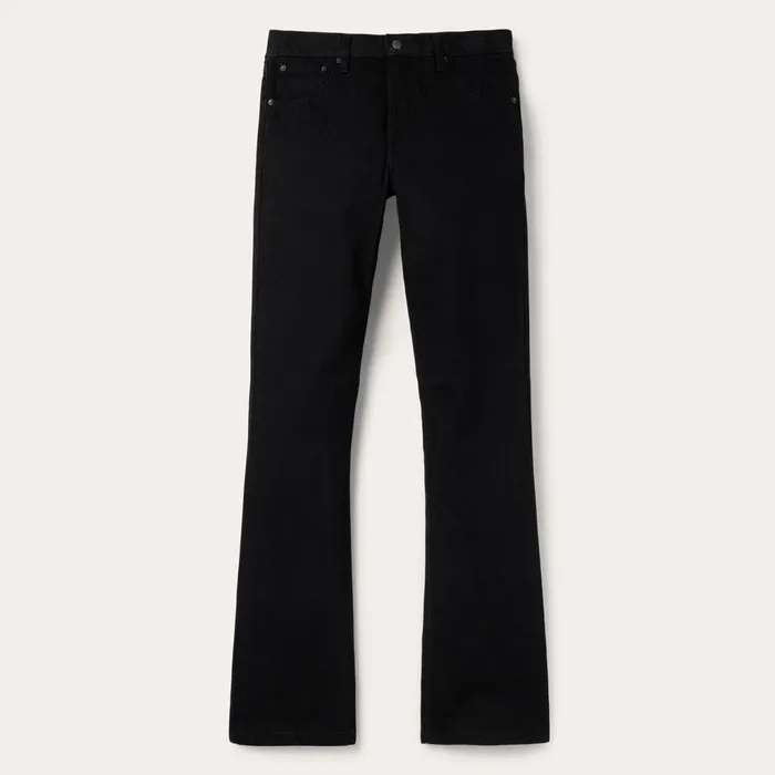 Boot Cut Men Stetson 1120 Slim Fit Standard Straight Leg Jean Black