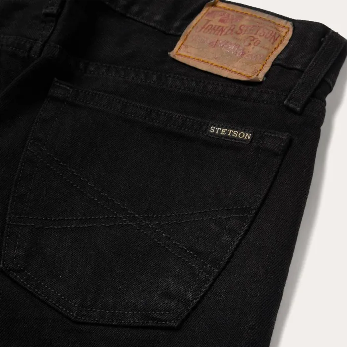 Boot Cut Men Stetson 1120 Slim Fit Standard Straight Leg Jean Black