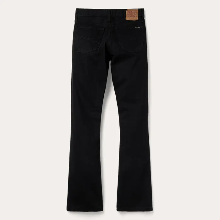 Boot Cut Men Stetson 1120 Slim Fit Standard Straight Leg Jean Black
