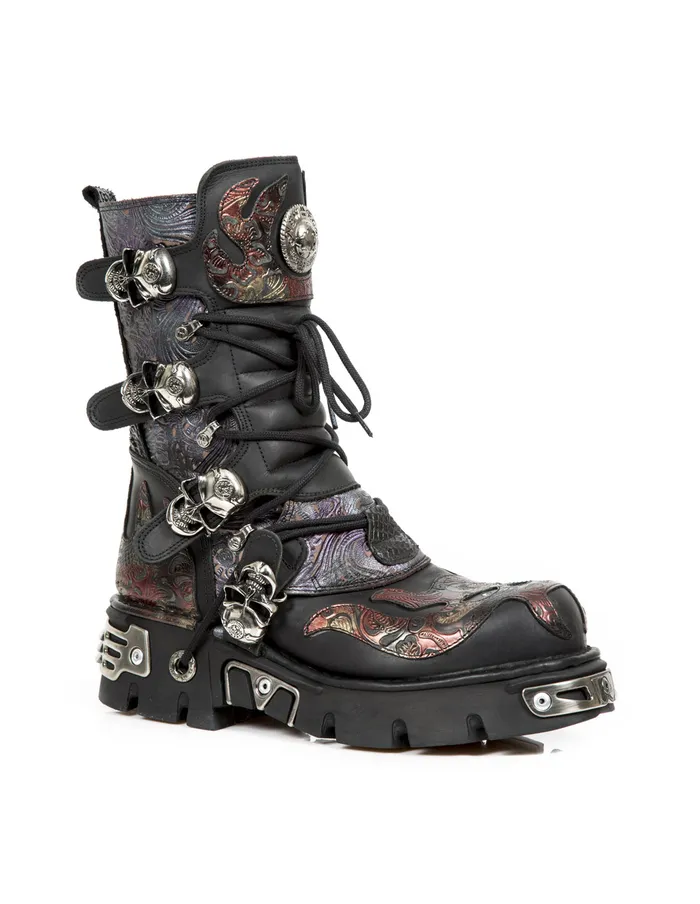 Boot Metallic M373Cz83 Boots New Rock WomenMen