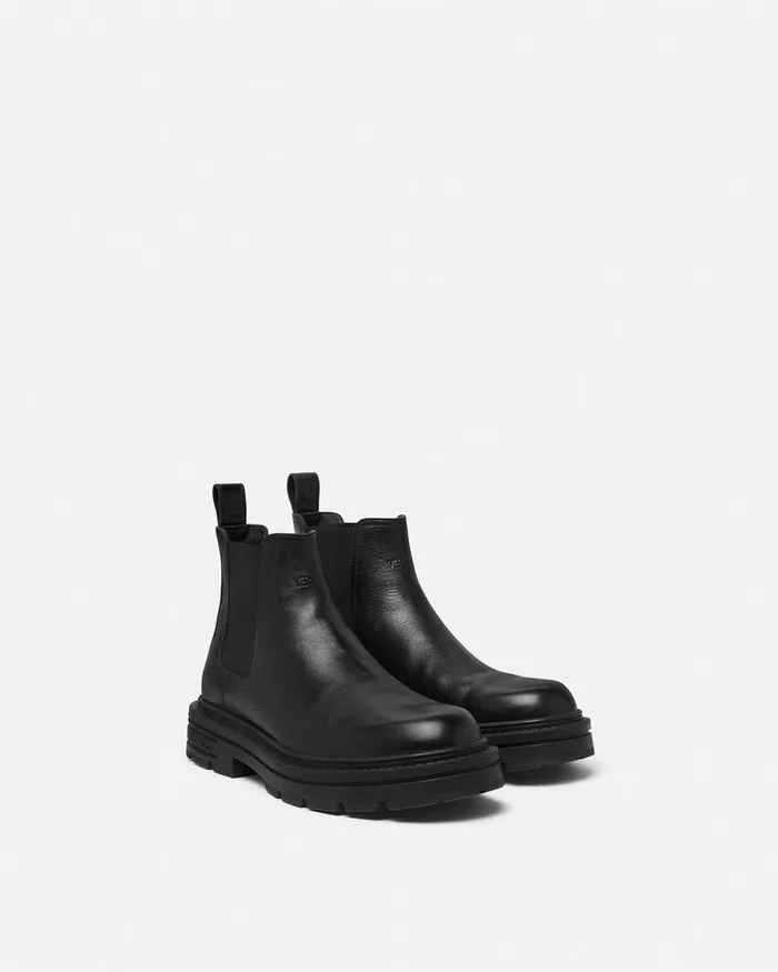 Boots Men Versace Adriano Chelsea Boots Black