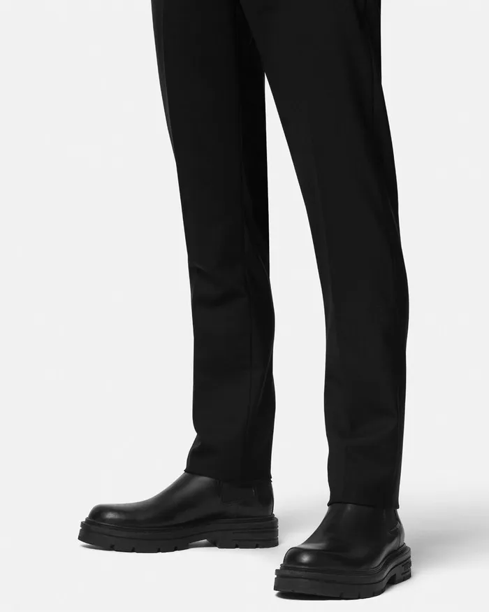 Boots Men Versace Adriano Chelsea Boots Black