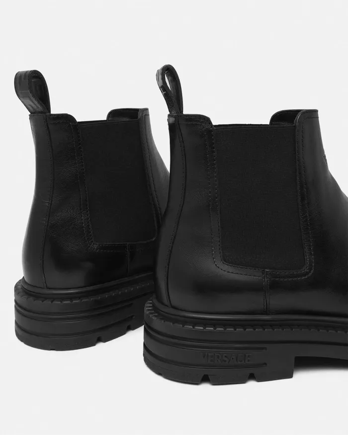 Boots Men Versace Adriano Chelsea Boots Black