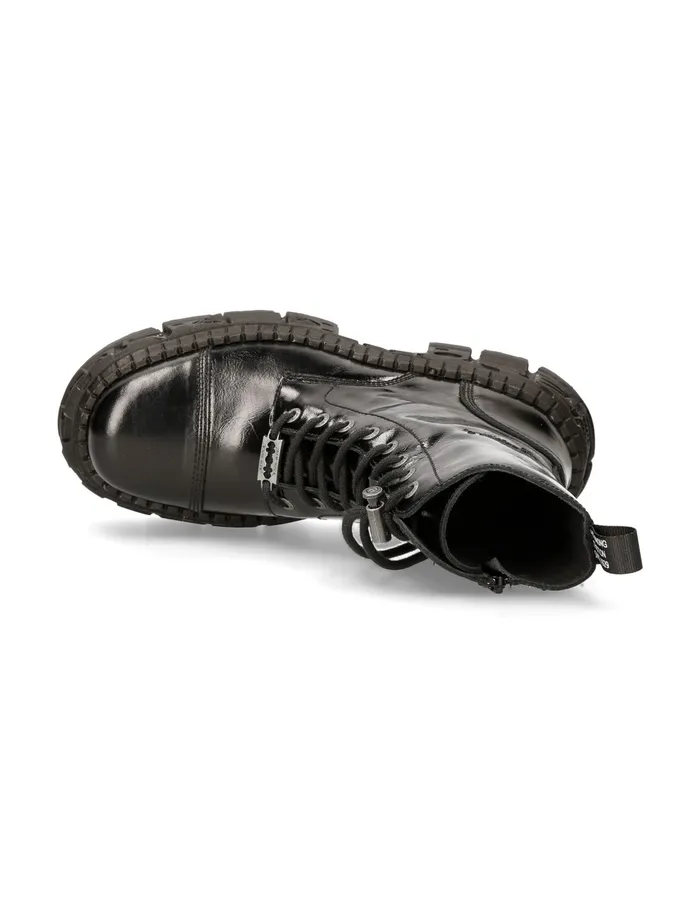 Boots New Rock WomenMen Ankle Boot Black Tank MWall126S2