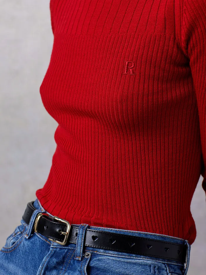 Brigitte Sweater Uni Rouge Knits Rouje Women