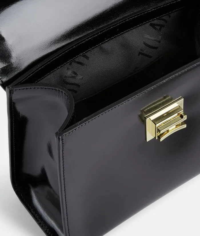 Brilliant Bag Mini Tote Bag With Crossbody Strap Black Woman Alviero Martini Top Handle Bags