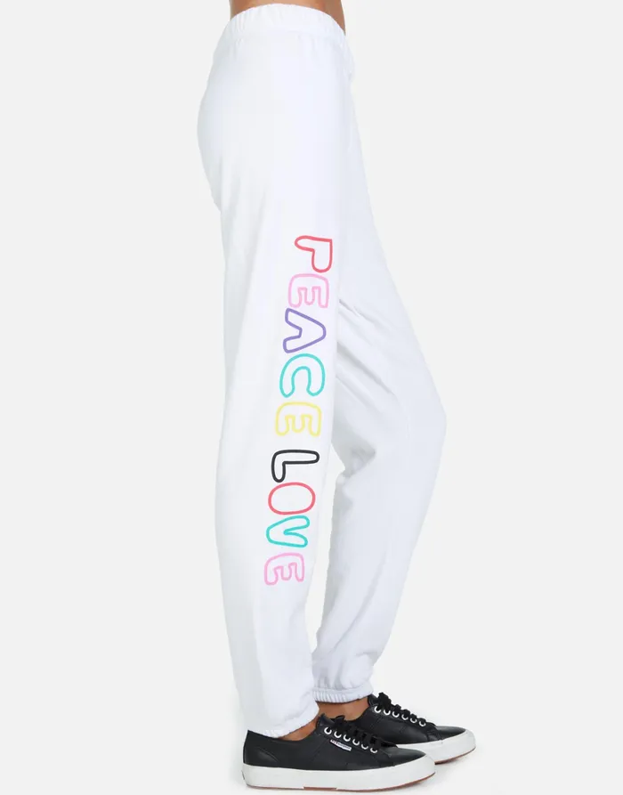 Brynn Cool Skull White Women039s Lauren Moshi Crop Sweatpants