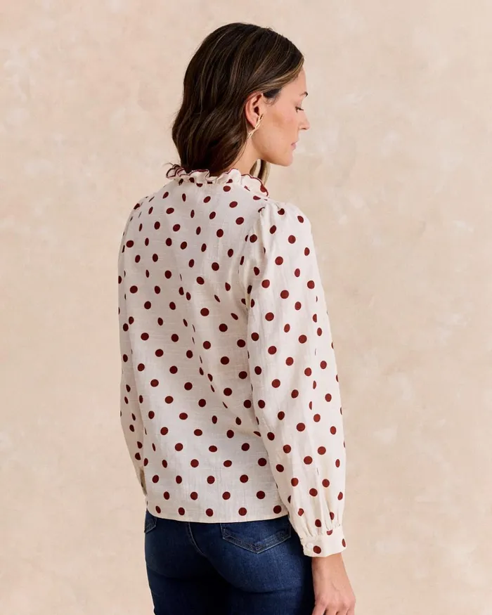 Buria Polka Dot Shirt Raw Women Polin Et Moi Blouses And Shirts Buria Polka Dot Shirt Raw Women Polin Et Moi Blouses And Shirts