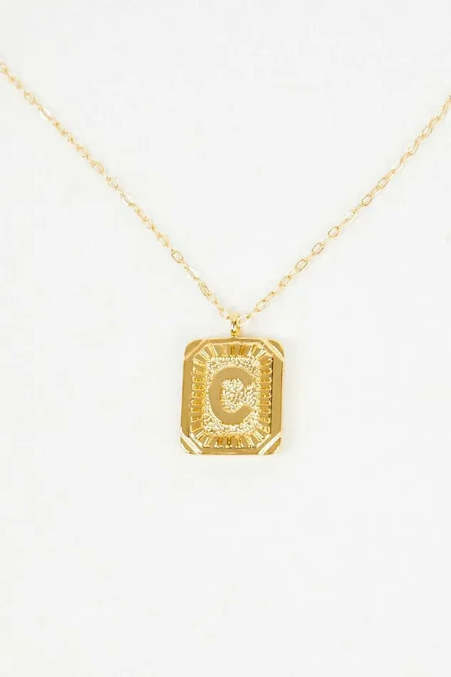 Burst Tag Monogram Necklace 8211 C Women Jewelry Altar8217d State