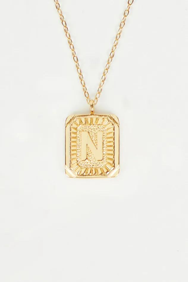 Burst Tag Monogram Necklace 8211 N Jewelry Altar8217d State Women