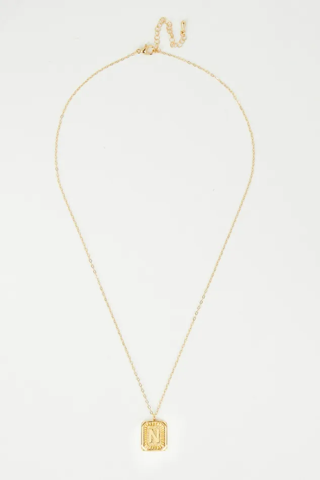 Burst Tag Monogram Necklace 8211 N Jewelry Altar8217d State Women
