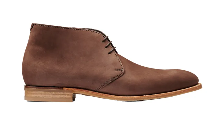 Burwick 8211 Brown Nubuck Mens Barker Shoes Mens Boots