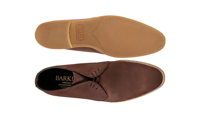Burwick 8211 Brown Nubuck Mens Barker Shoes Mens Boots