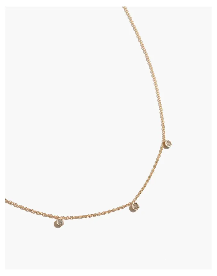 BYCHARI 3 DIAMOND NECKLACE Gold Women Madewell Fine Jewelry
