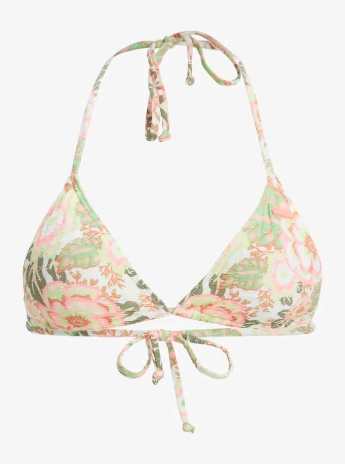 Canarias 8211 Halter Neck Bikini Top Oil Green Wild Flower Swim Women Roxy Bikinis