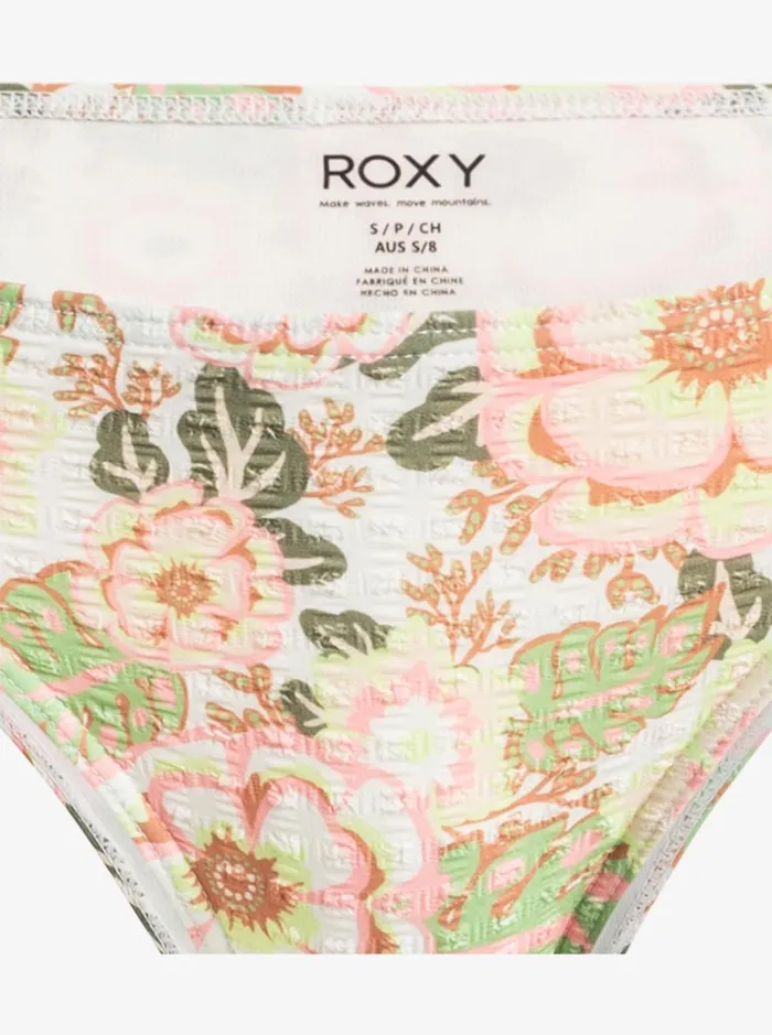 Canarias 8211 Moderate Coverage Bikini Bottoms Oil Green Wild Flower Swim Women Roxy Bikinis