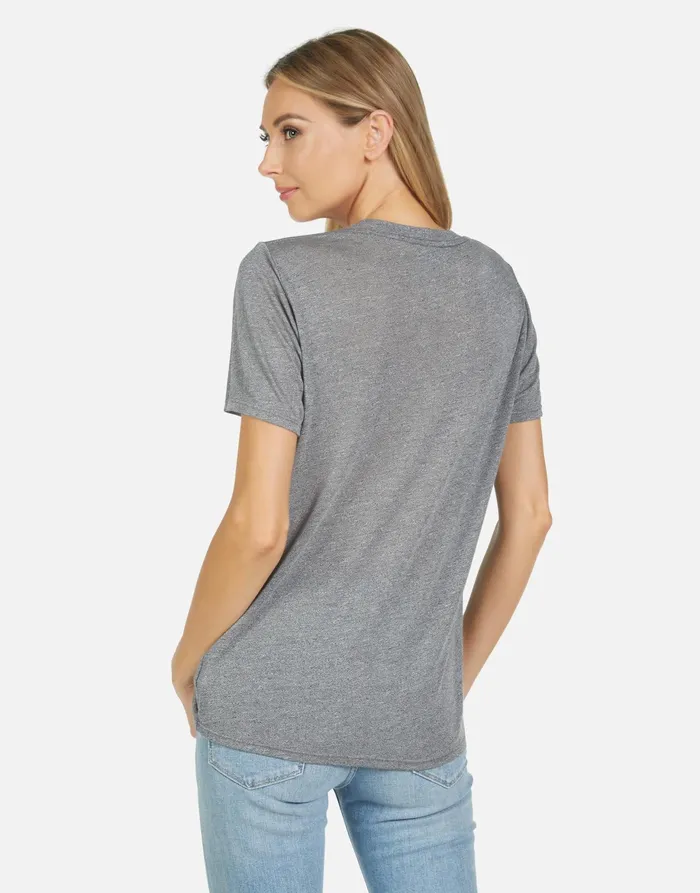 Capri World Peace Love Heather Grey Women039s Lauren Moshi Short Sleeve