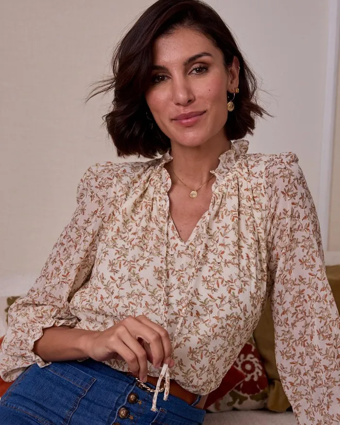 Carmica Leaves Blouse Raw Women Polin Et Moi Blouses And Shirts