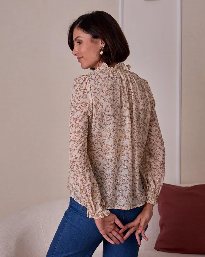 Carmica Leaves Blouse Raw Women Polin Et Moi Blouses And Shirts