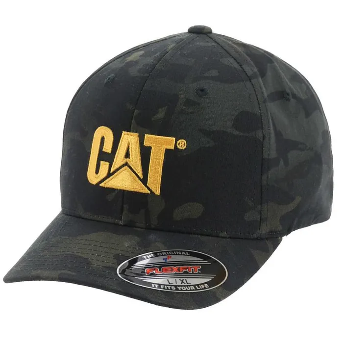 Cat Footwear Trademark Flexfit Cap Men Hats and Accessories
