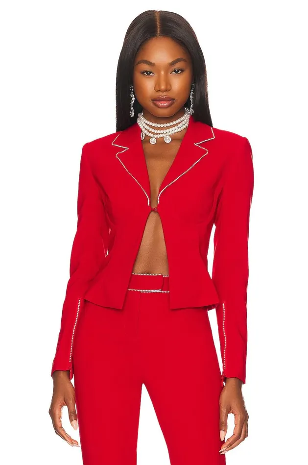 Catalina Micro Jacket Cherry Red Women Lovers Friends Jackets and Coats